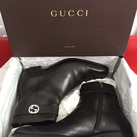 Gucci Leather Boots Men's Gucci size 10 in Excellent Condition - Picture 3 of 3